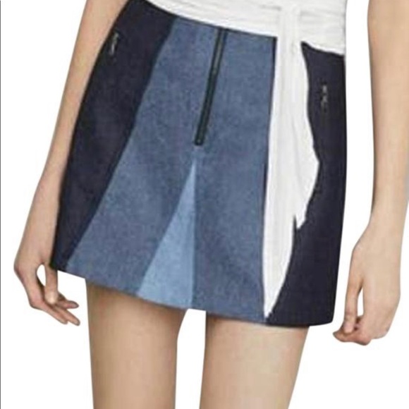 BCBG MAXAZRIA patchwork denim skirt size XS - Picture 4 of 4